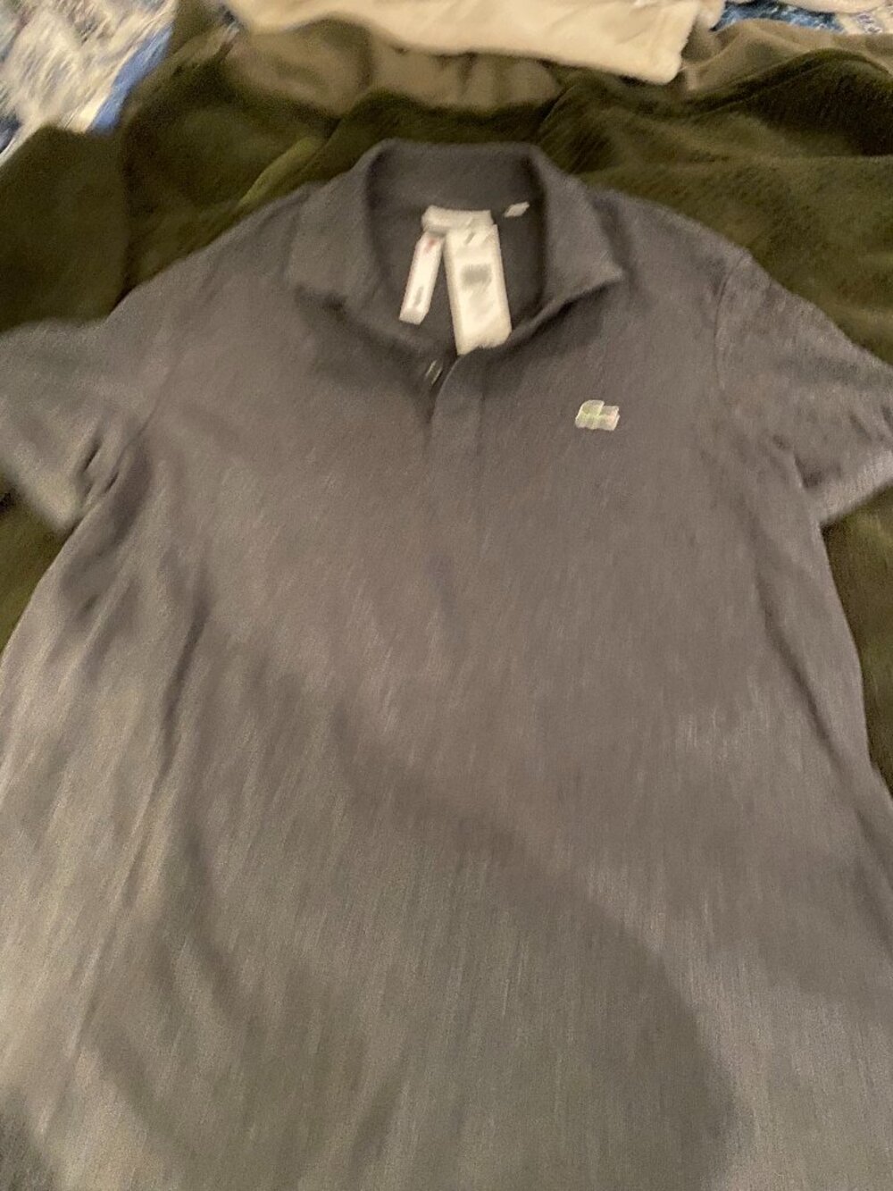 NWT Lacoste  mens polo shirt slim fit Heather Grey XL